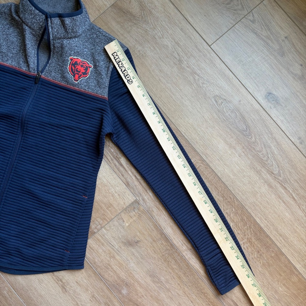 NFL Small Team Apparel Chicago Bears TX3 Warm Full Zip Jacket Navy Gray Womens - Picture 7 of 8